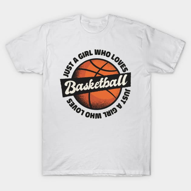 Just a girl who loves basketball T-Shirt by Wellcome to my world